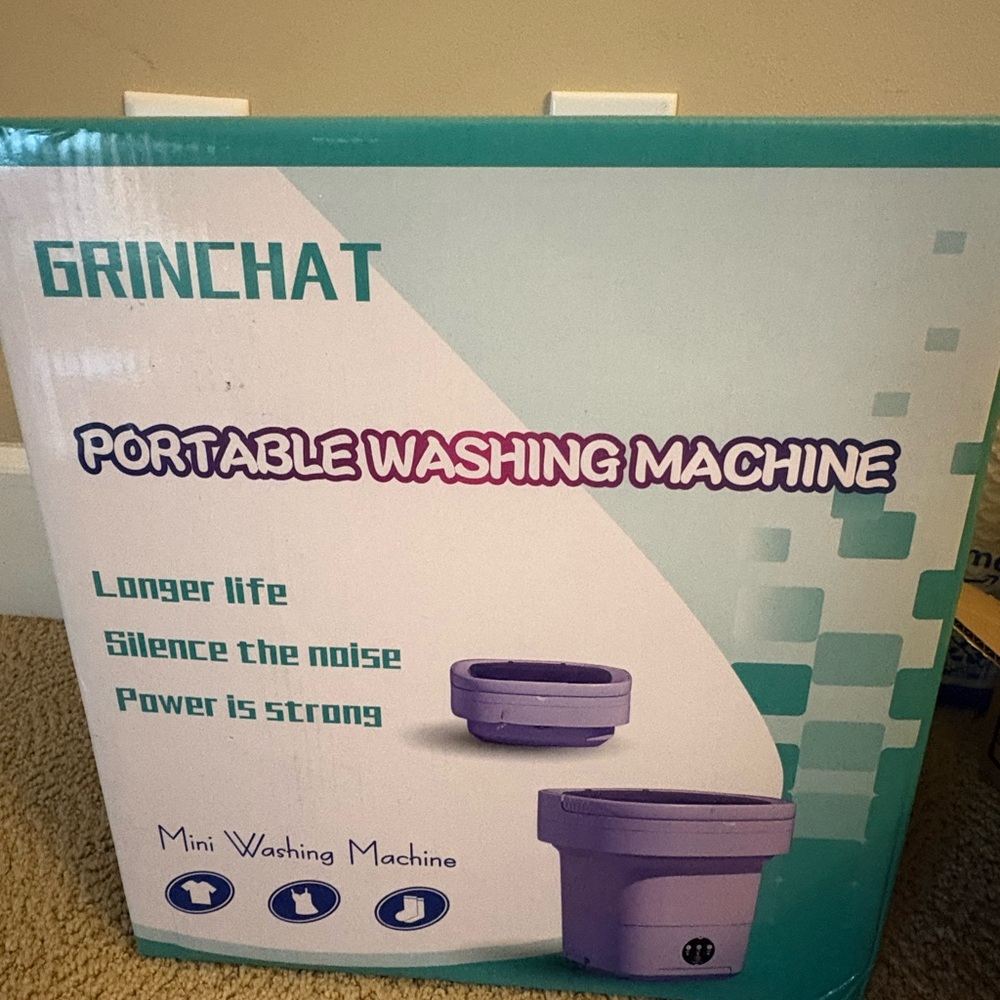 Portable Collapsible Electric Washing Laundry Bucket - Green - Picture 3 of 4